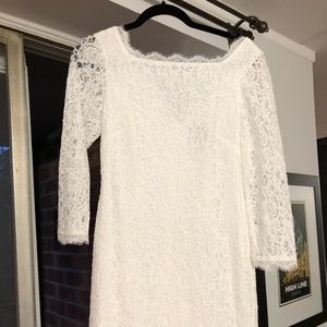 Adrianna pappel white lace dress